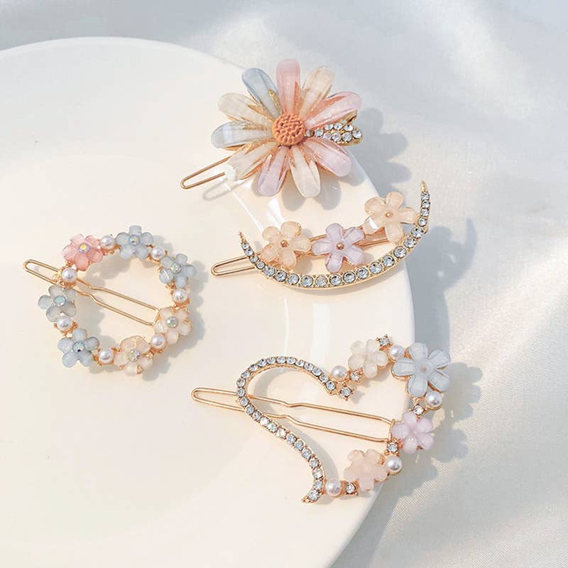 Damen Blumen Haarklammer Haarspange Haargreifer Haarnadel Clip Haarschmuck NEU Damen Blumen Haarklammer Haarspange Haargreifer Haarnadel Clip Haarschmuck NEU